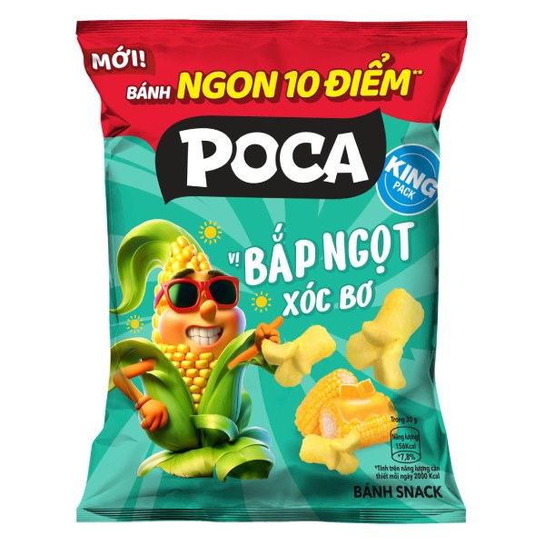 Snack Poca Bắp Ngọt Xốc Bơ 60G