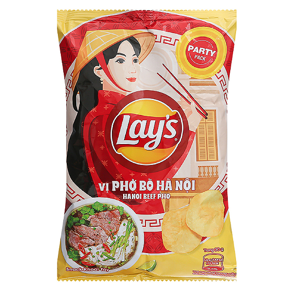 Snack Khoai Tây Lay's Vị Phở Bò Hà Nội Gói 88G