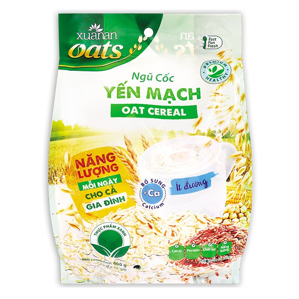 Ngũ Cốc Yến Mạch Xuân An Ít Đường 400G