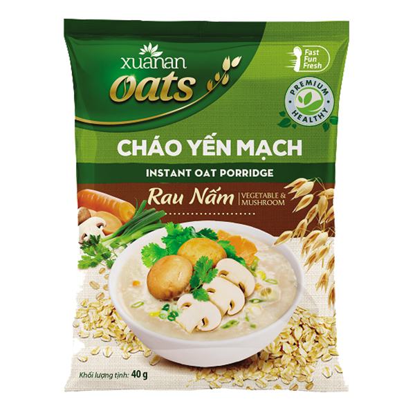 Cháo Yến Mạch Xuân An Rau Nấm Gói 40G