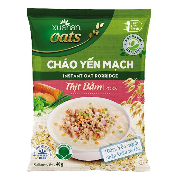 Cháo Yến Mạch Xuân An Thịt Bằm Gói 40G