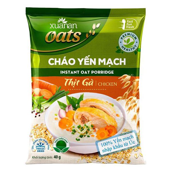 Cháo Yến Mạch Xuân An Thịt Gà Gói 40G