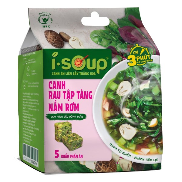 Canh Rau Tập Tàng Nấm Rơm Ăn Liền NFC I-Soup Gói 35G