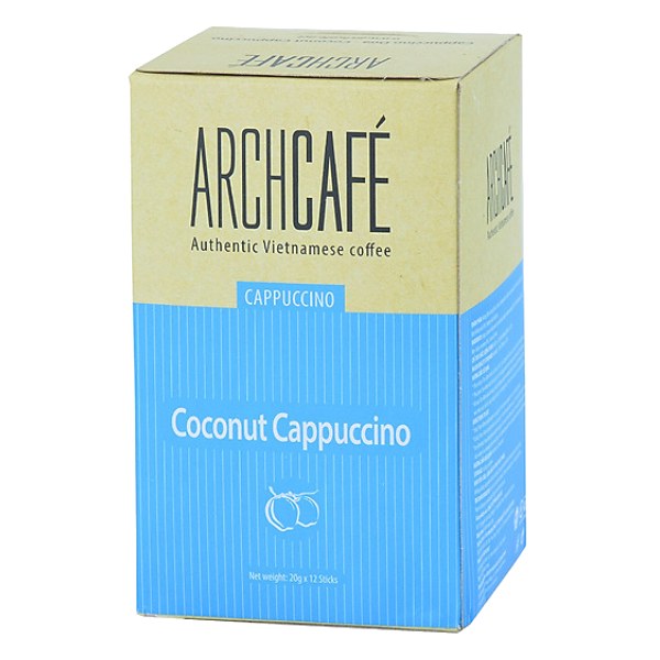 Cà Phê Hòa Tan Archcafé Cappuccino Vị Dừa Hộp 12 Gói*20G