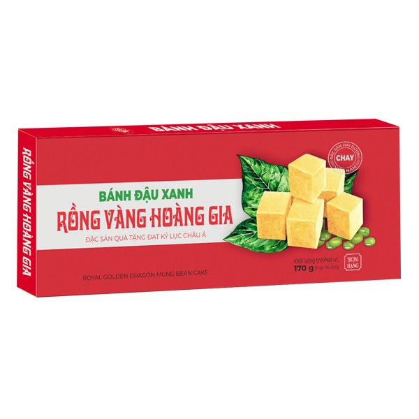 Bánh Đậu Xanh Rồng Vàng Hoàng Gia Thượng Hạng Hộp Giấy 170G