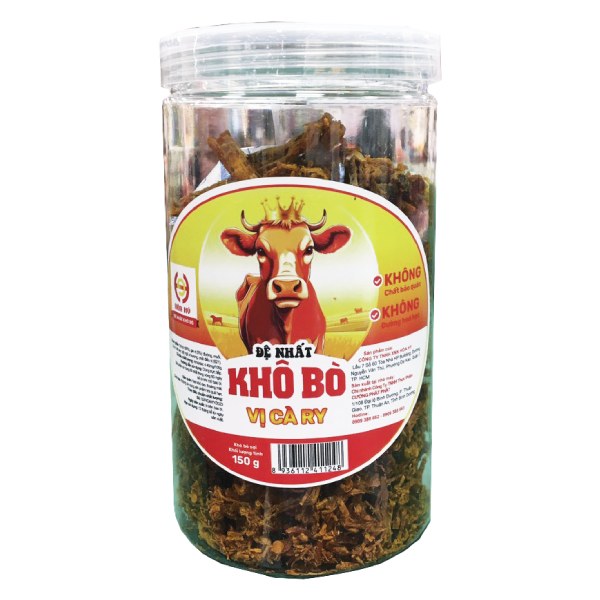Khô Bò Hòa Hỷ Cary Sợi Hũ 150G