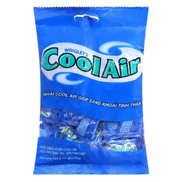 Kẹo Cao Su Cool Air Hương Bạc Hà Khuynh Diệp Gói 145G