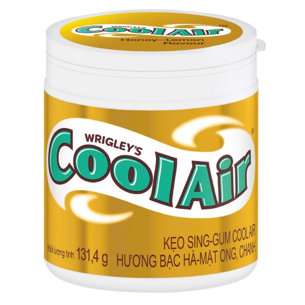 Kẹo Cao Su Cool Air Mật Ong Chanh Hũ 131.4G
