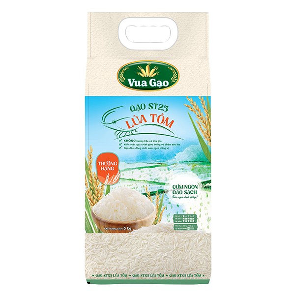 Gạo Thơm ST25 Lúa Tôm Vua Gạo Túi 5Kg