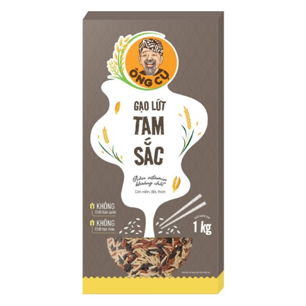 Gạo Lứt Tam Sắc Ông Cụ 1Kg