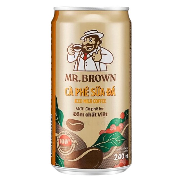 Cà Phê Sữa Đá Mr.Brown Lon 240Ml