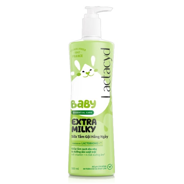 Sữa Tắm Gội Trẻ Em Lactacyd Milky 500Ml 