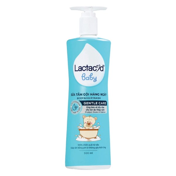 Sữa Tắm Gội Trẻ Em Lactacyd Baby Gentle Care 500Ml