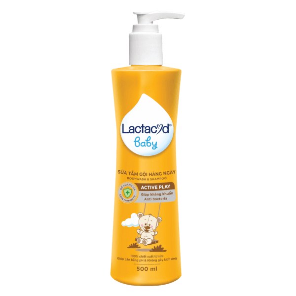 Sữa Tắm Gội Trẻ Em Lactacyd Active Play Chai 500Ml
