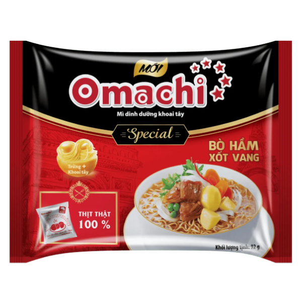 (Only Emartmall) Mì Omachi Special Bò Hầm Sốt Vang 92G