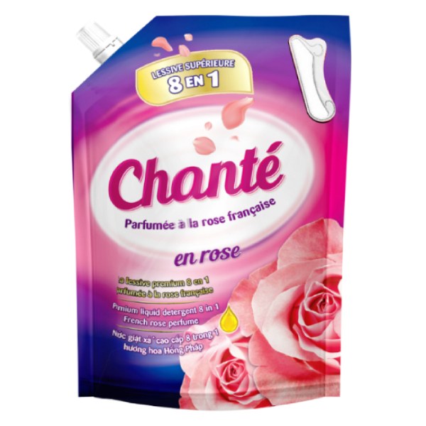 Nước Giặt Xả Chante Hoa Hồng Pháp Túi 3.05Kg