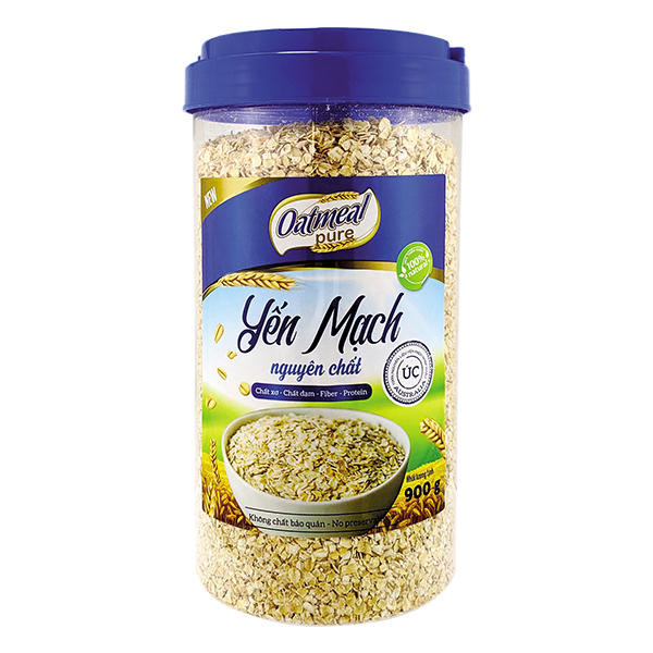 Yến Mạch Nguyên Chất Oatmeal Hũ 900G