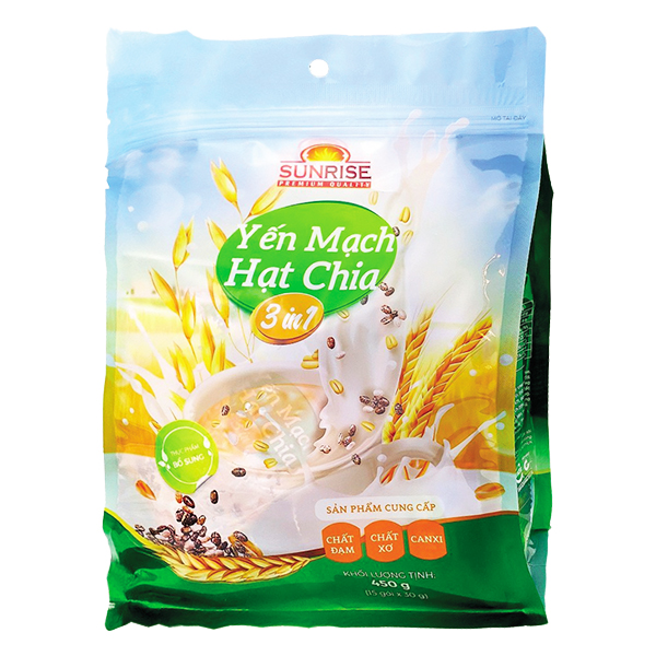 Bột Ngũ Cốc Yến Mạch Hạt Chia Sunrise 450G