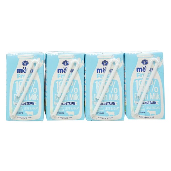 Lốc 4 Sữa Tươi Sữa Non Meta Fresh Ít Đường 110Ml