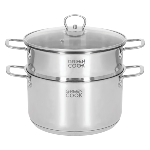 Bộ Xửng Hấp Đa Năng Đáy Từ Green Cook GCST02-24IH 24Cm