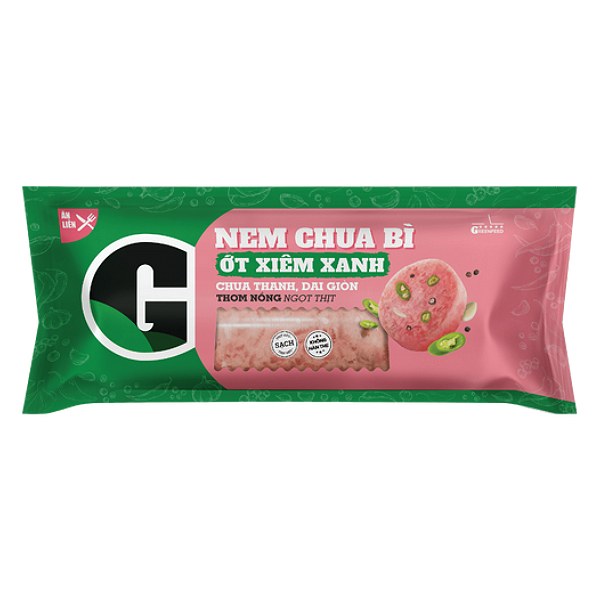 Nem Chua Bì Ớt Xiêm Xanh G Cây 180G