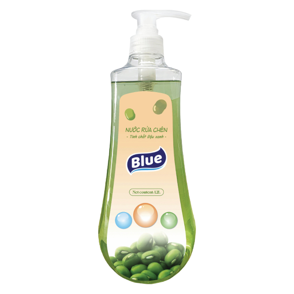 Nước Rửa Chén Blue Chiết Xuất Đậu Xanh 1.2L