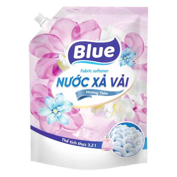 Nước Xả Vải Đậm Đặc Blue Hương Hoa Hương Thảo Túi 3.2L