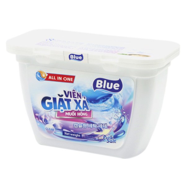 Viên Giặt Xả Blue Muối Hồng Hộp 36 Viên*13G