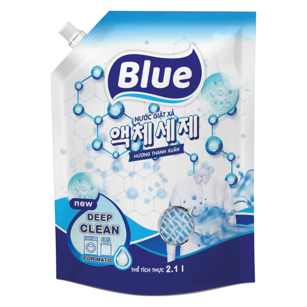 Nước Giặt Blue Deep Clean Hương Thanh Xuân Túi 2.1L