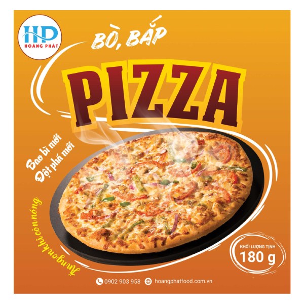 Bánh Pizza Hoàng Phát Bò Bắp Hộp 180G