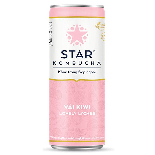 Thức Uống Lên Men Star Kombucha Vải Kiwi 250Ml