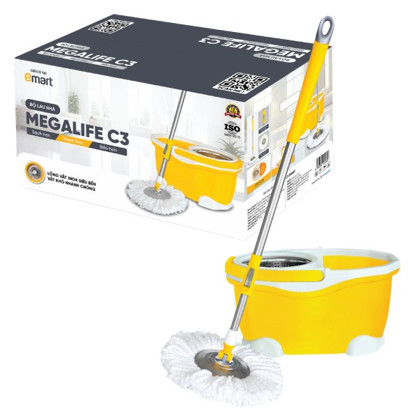 Bộ Lau Nhà Inox Megalife C3 Emart