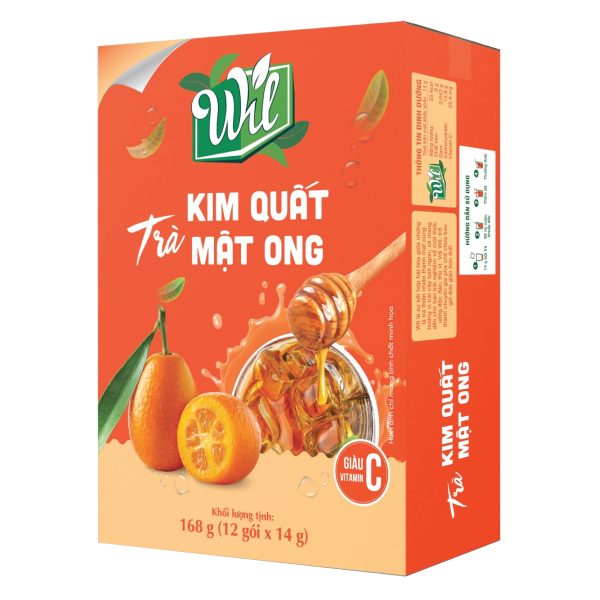 Trà Wil Kim Quất Mật Ong Hộp 12 Gói*14G