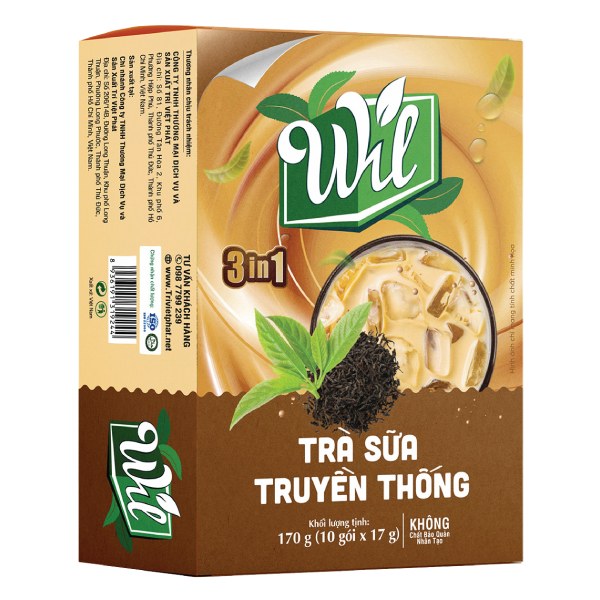 Trà Sữa Wil Vị Truyền Thống Hộp 10 Gói*17G