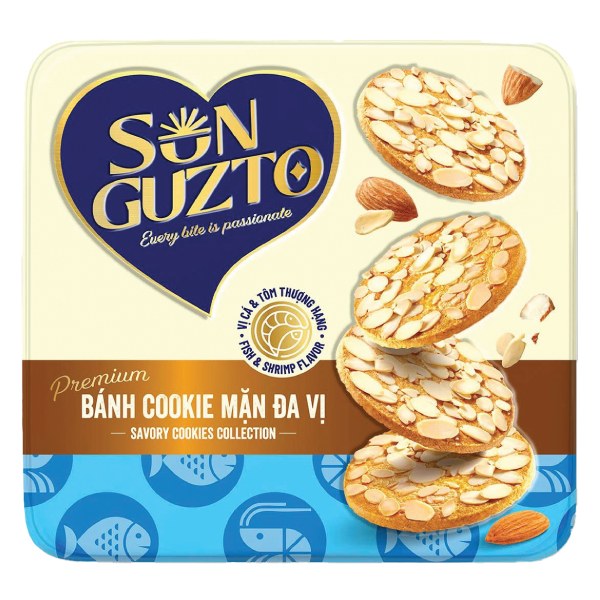 Bánh Cookie Guzto Mặn Đa Vị Hộp 180G