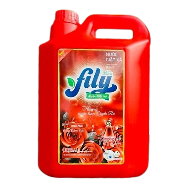 Nước Giặt Xả Fily Max 5IN1 Hương Nước Hoa Quyến Rũ Bình 5Kg
