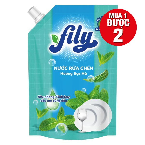 Nước Rửa Chén Fily Hương Bạc Hà Túi 3.5Kg