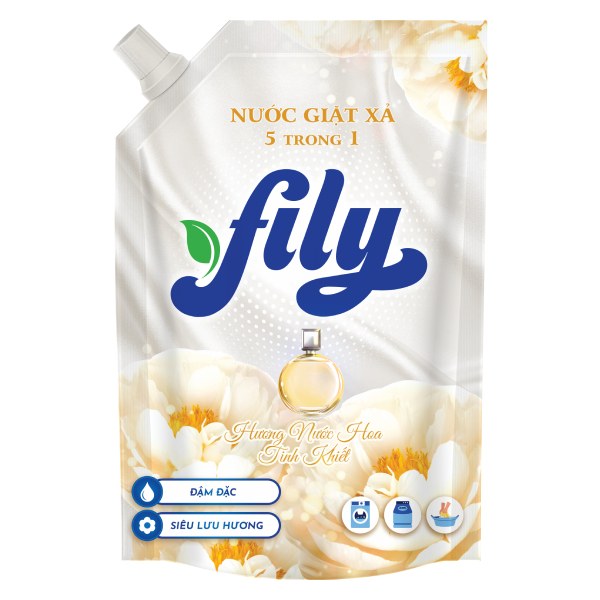 Nước Giặt Xả Fily 5in1 Hương Nước Hoa Tinh Khiết Túi 3.6Kg
