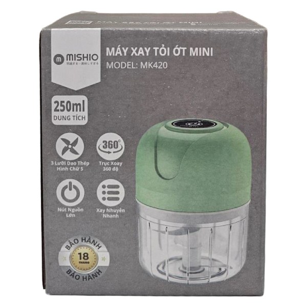 Máy Xay Tỏi Ớt Mini Mishio MK420