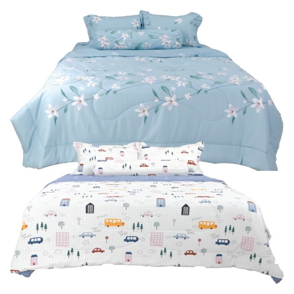 Bộ Chăn Drap Gối Nin Stefani 160*200Cm
