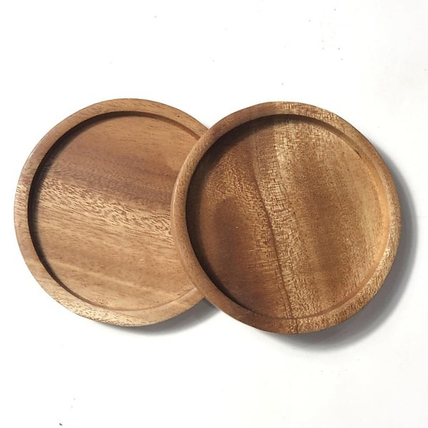Bộ 2 Lót Ly Gỗ Xà Cừ Thanh Tú 9Cm