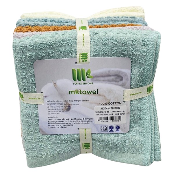 Lô 5 Khăn Tay Cotton MK04 30*30Cm