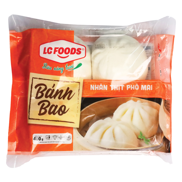 Bánh Bao LC Foods Nhân Thịt Phô Mai Gói 400G