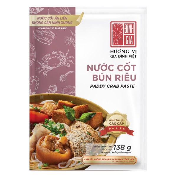 Nước Cốt Đỉnh Gia Bún Riêu Gói 138G