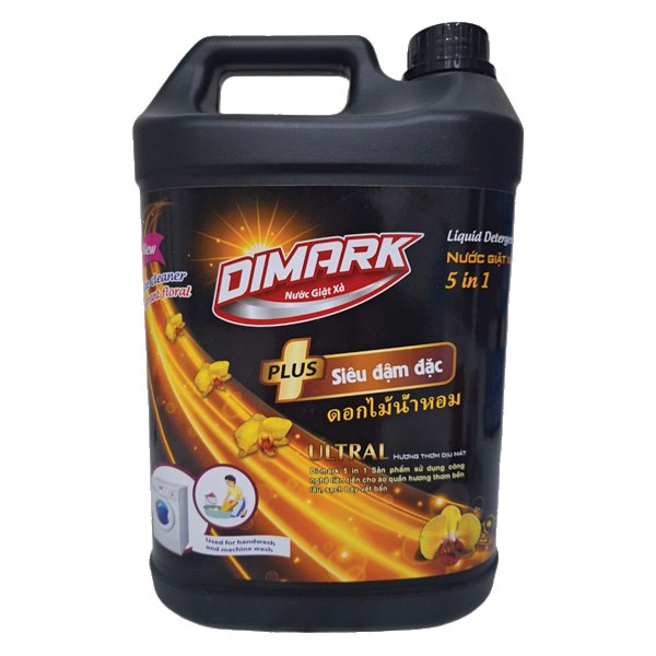 Nước Giặt Xả 5in1 Dimark Siêu Đậm Đặc Bình 5Kg