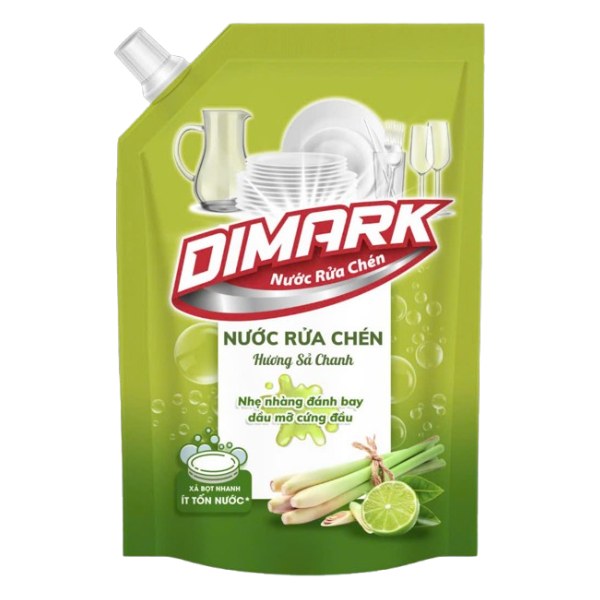 Nước Rửa Chén Dimark Hương Sả Chanh Túi 3.5Kg