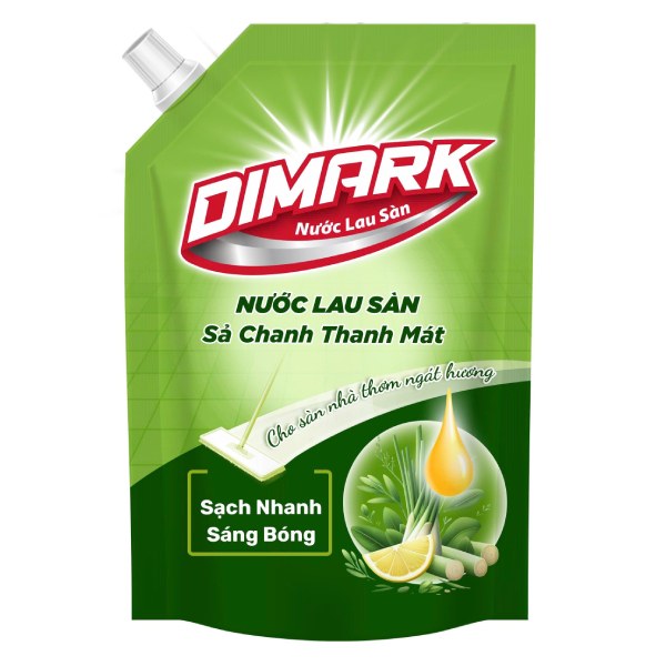 Nước Lau Sàn Dimark Hương Sả Chanh Túi 3.5Kg