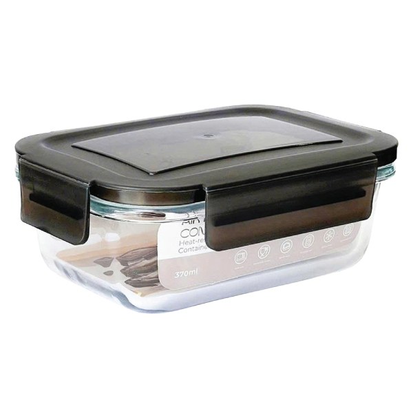 Hộp Thủy Tinh A.Container Living Ovoje Chữ Nhật 370Ml