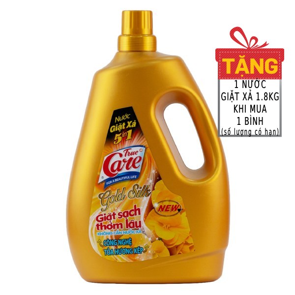 Nước Giặt Xả True Care Gold Silk 5IN1 Bình 3.6Kg
