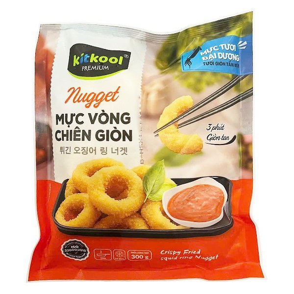 Mực Vòng Nugget Chiên Giòn Kitkool Gói 300G